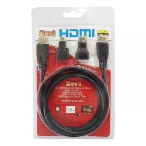 CABLE HDMI CON FICHAS ADAPTABLES